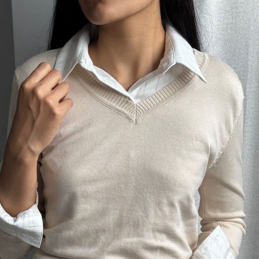 Sweater cuello v